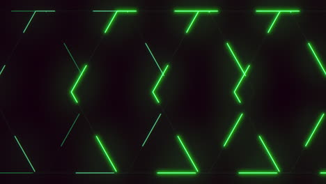 patrón de zigzag verde vibrante sobre un fondo negro