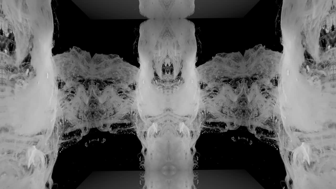 3D virtual studio with paint flow effect.