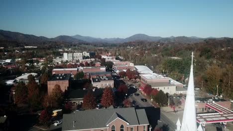 waynesville, north carolina in aerial