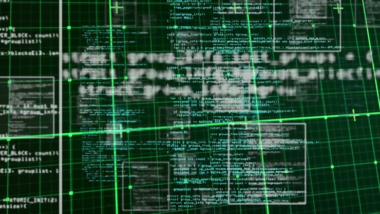 Animation of data processing over computer circuit board