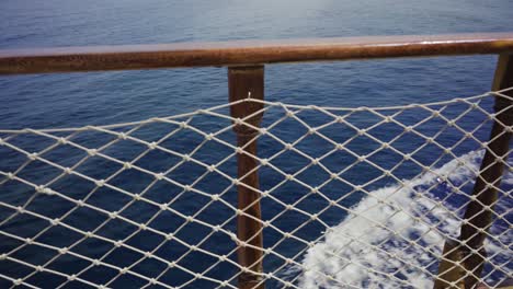 view from yacht deck to sea