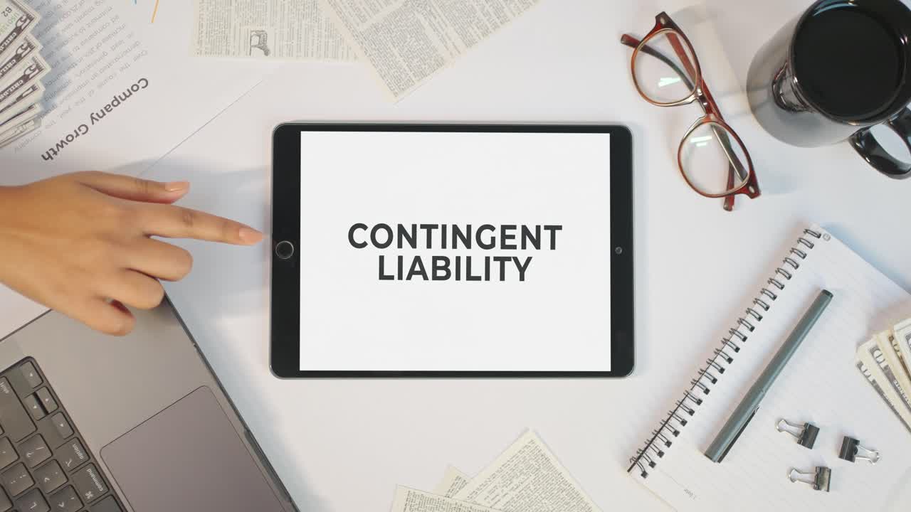 CONTINGENT LIABILITY DISPLAYING ON A TABLET SCREEN