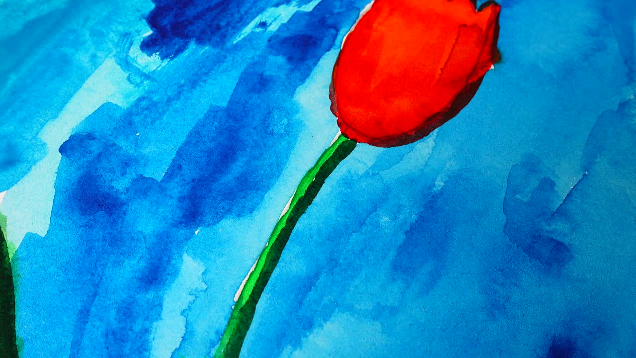Ripresa del disegno di tulipano.