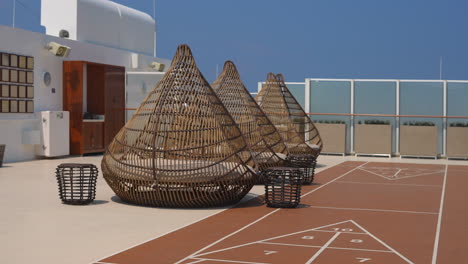 wooden rest chairs on cruise