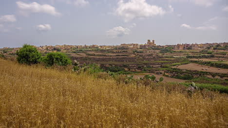 panoramic time lapse view of the bażilika tal-madonna on the island of gozo