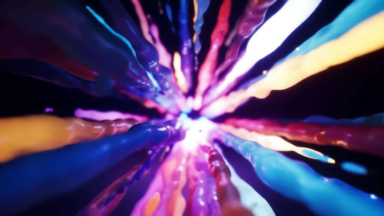 explosión de pintura abstractamente colorida