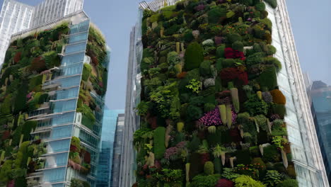 vertical gardens on modern buildings