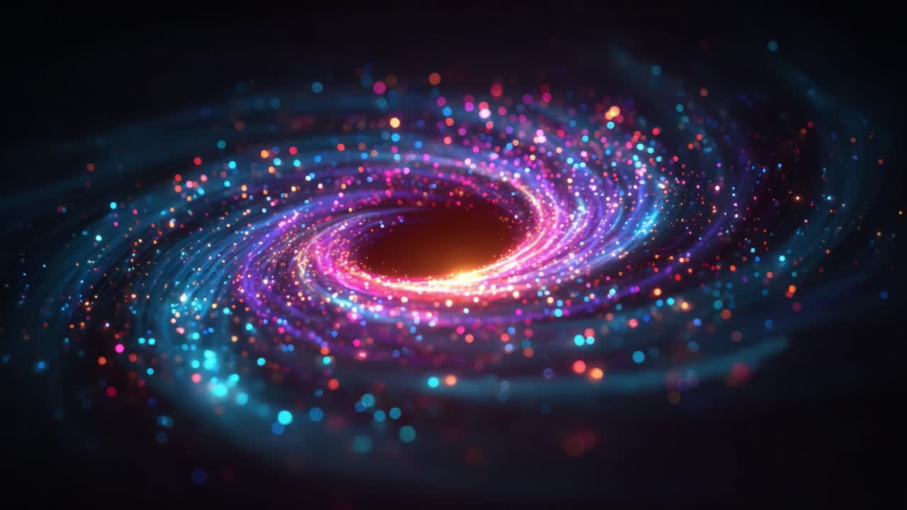 A Captivating Cosmic Dance: An Enigmatic Spiral Galaxy Swirling with Vibrant Colors and Stars, Inviting Exploration into the Depths of the Universe's Mysteries