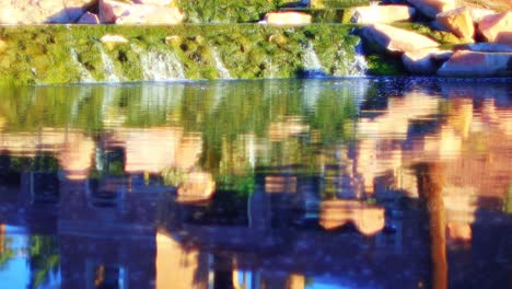 reflecting pool with shimmering water