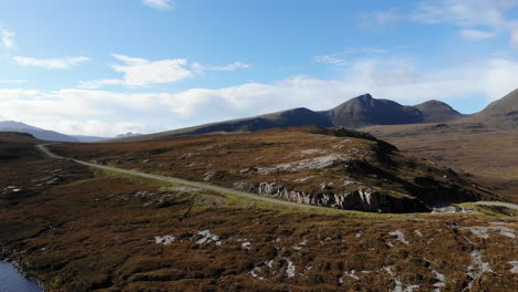 a slow flight over the nc500 towards scottish mountains