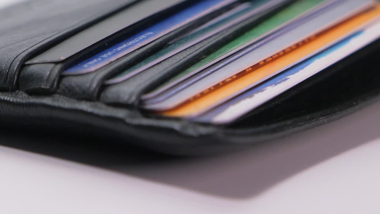 Credit Cards in a Black Wallet