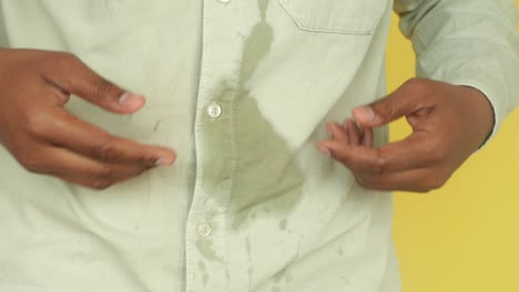 dirty shirt with stains