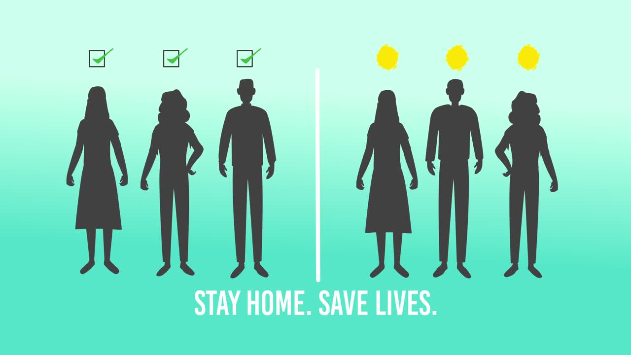 녹색 배경에 실루 ⁇  인물 그룹의 애니메이션.