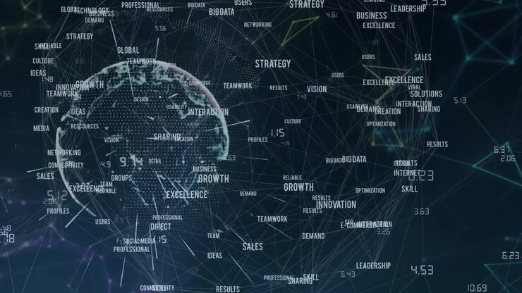 Animation of network of connections over globe