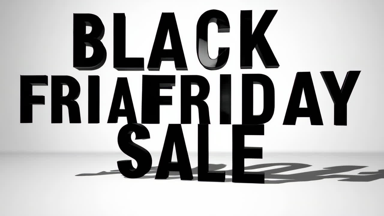 3D Black 'SALE' Text on White Background