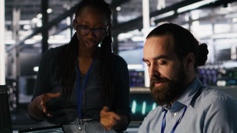 vertical video data center system administrators working together