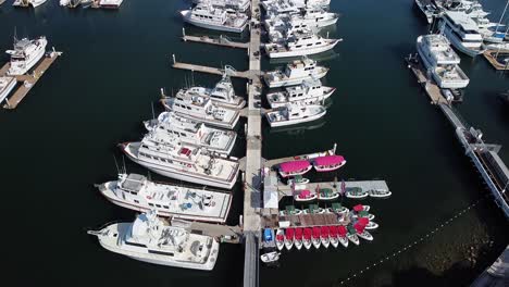 aerial-view-of-San-Diego-Bay,-H-M-Landing