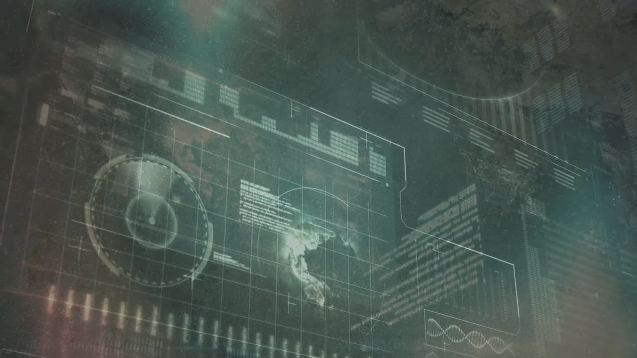 스크린을 통해 통계 및 데이터 처리의 애니메이션