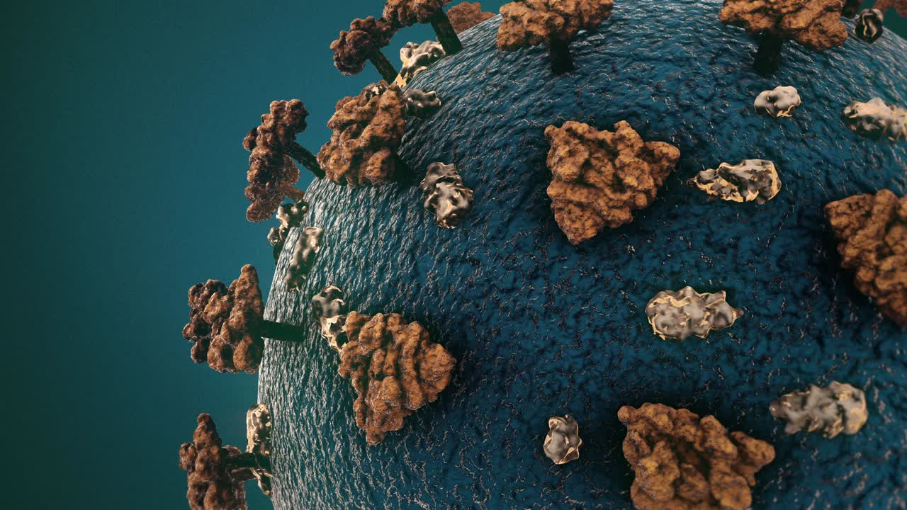 animación del ciclo de fondo del concepto del coronavirus covid-19
