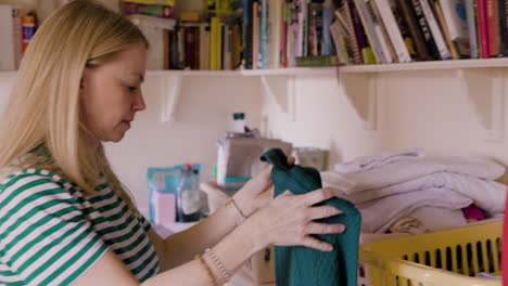 woman doing laundry