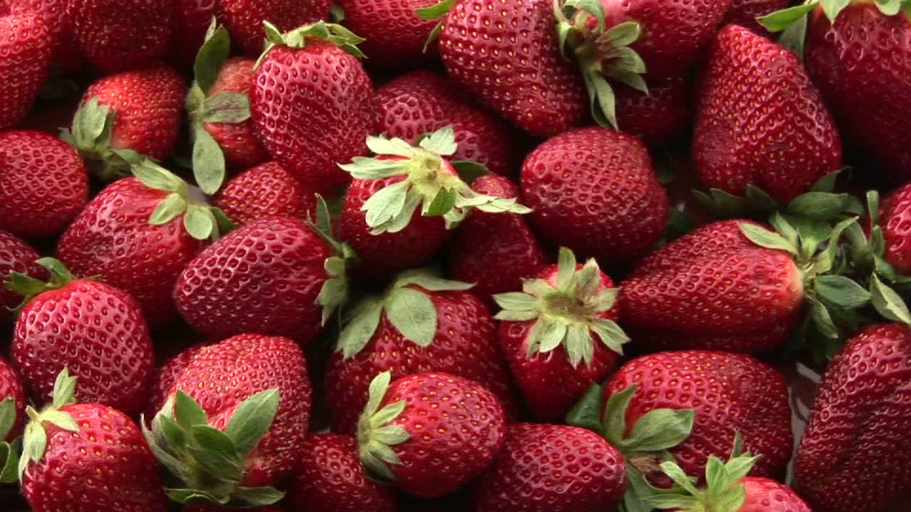 A close up of strawberries 1