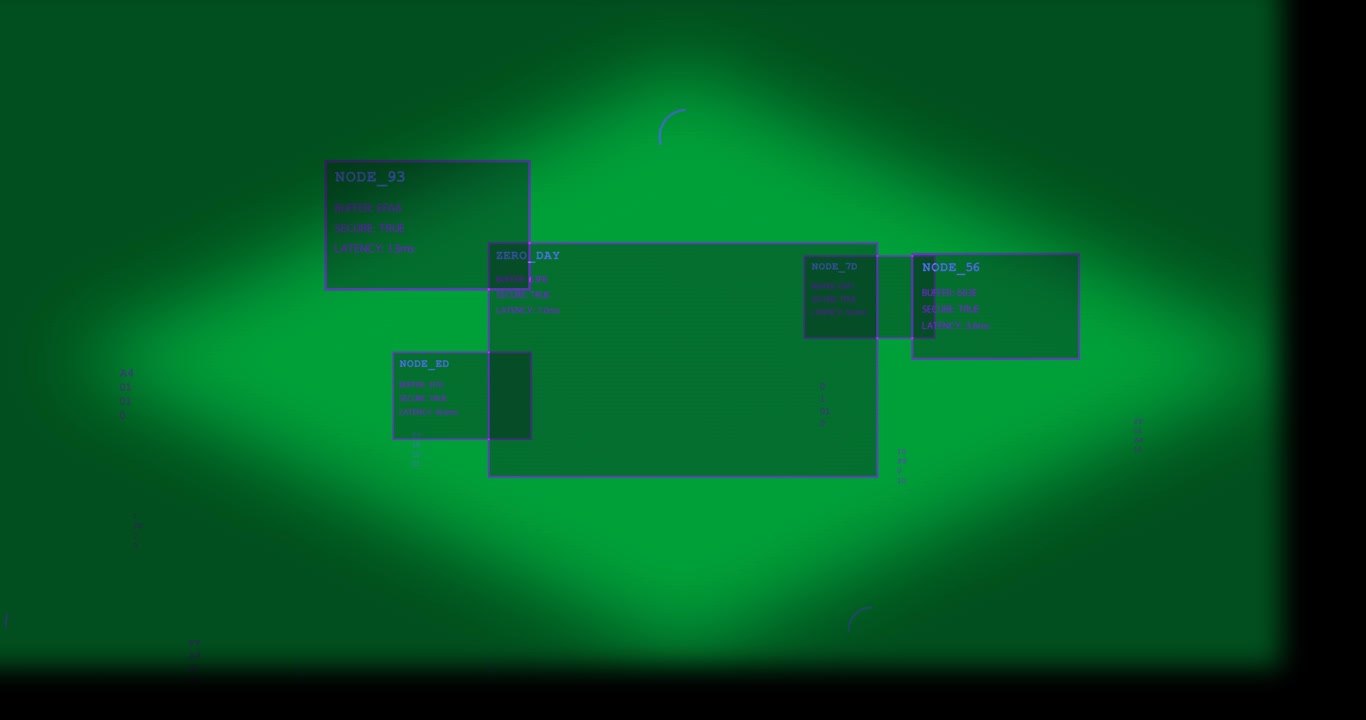 Boot pulse starting HUD panel on transparent backdrop, diamond rising, rings spinning showing nodes