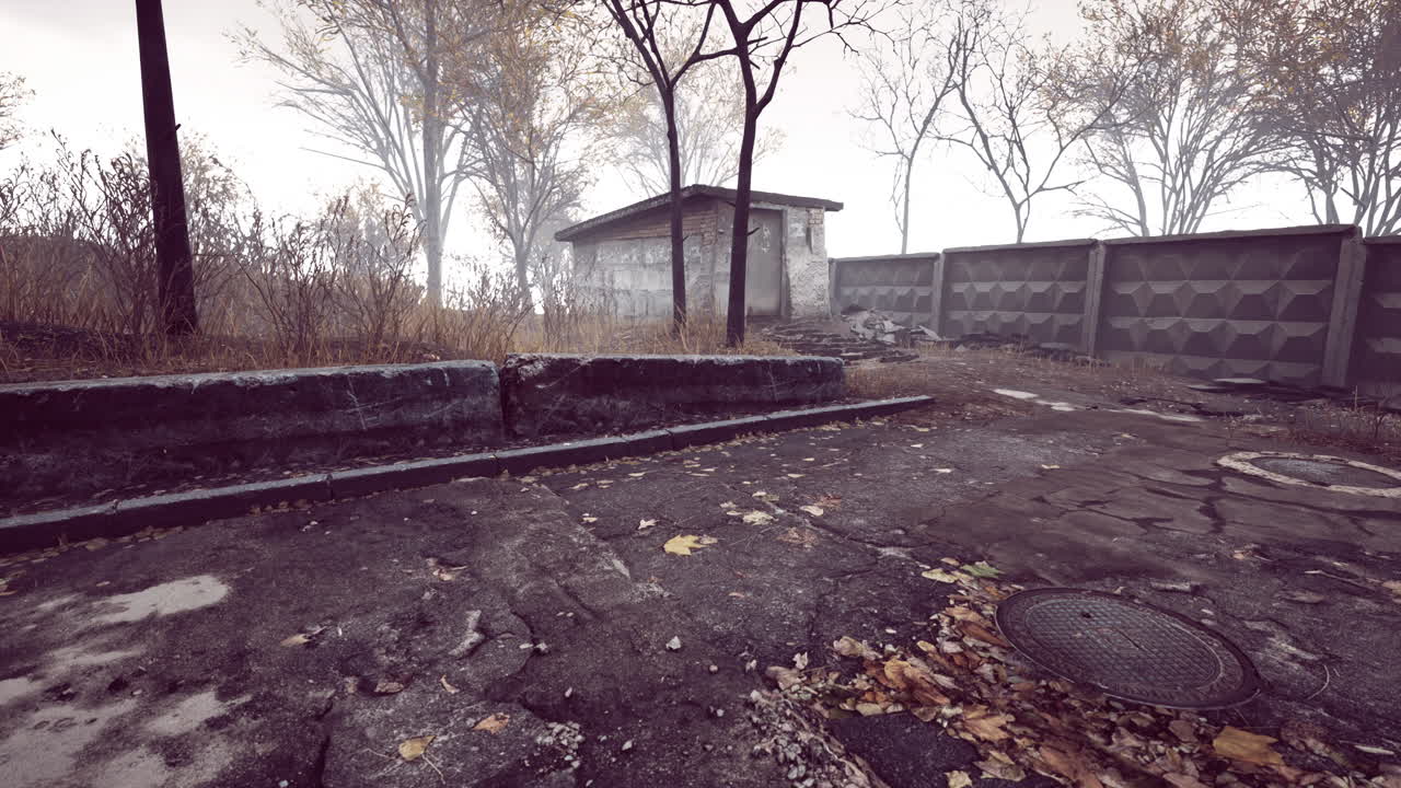 체르노빌 원자력 발전소 근처의 배제 구역의 pripyat 도시 뷰