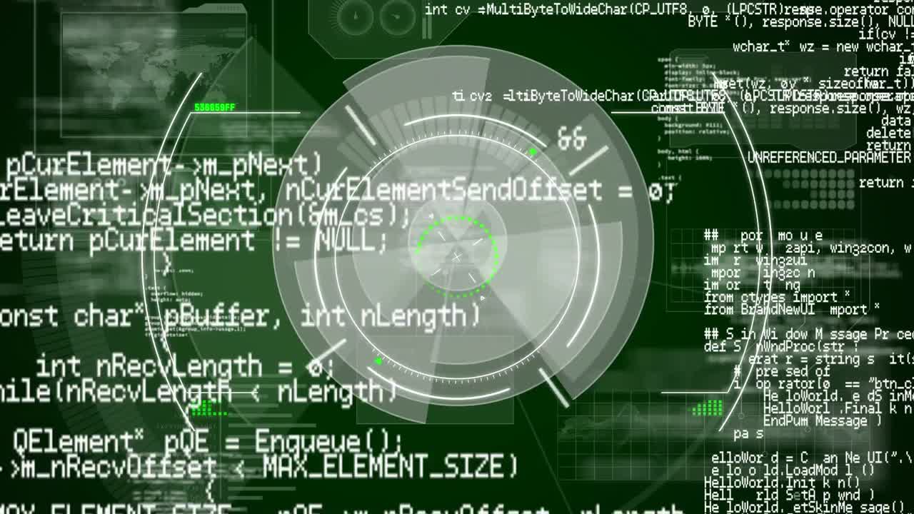 범위 스캐닝과 데이터 처리의 애니메이션