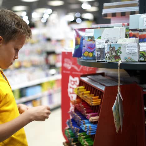 boy shopping to school
