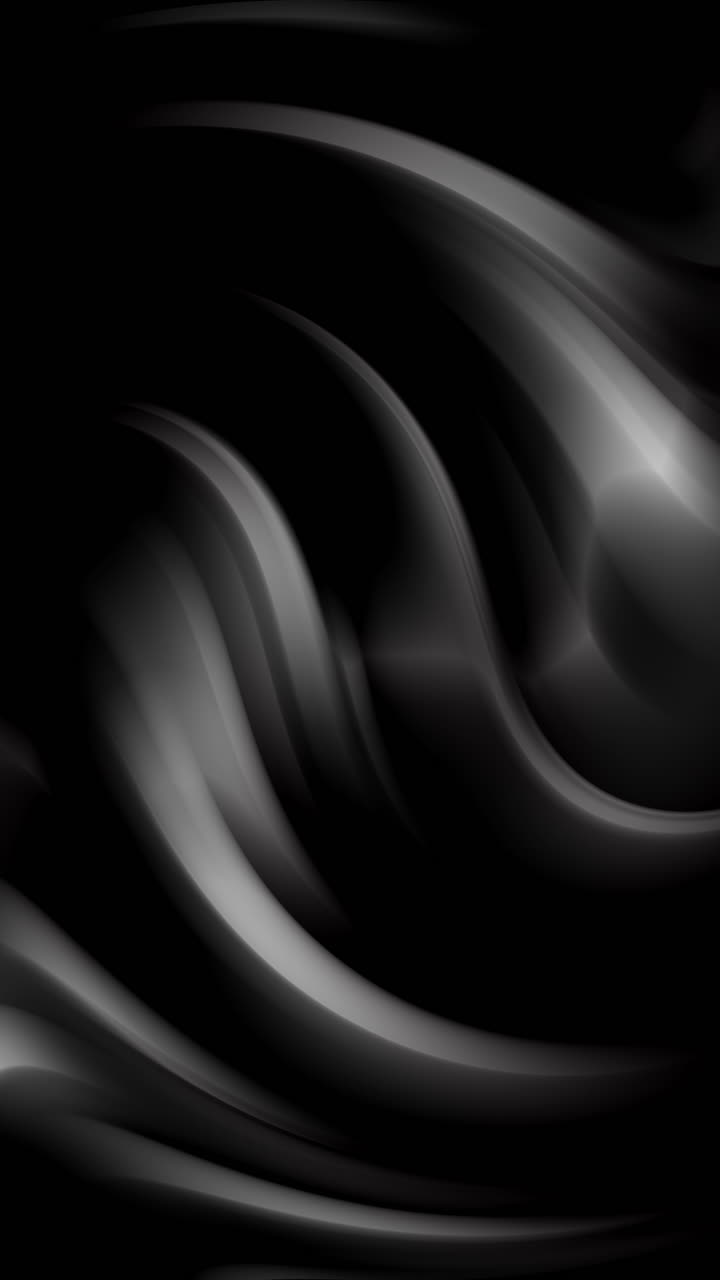 Black abstract background with flowing liquid waves. Looped seamless ...