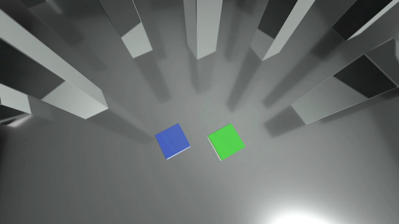 comparando el diagrama de barras azules y verdes 3d creciendo hasta el 40% y el 60%