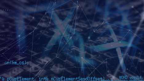 animation of dna strands over data processing