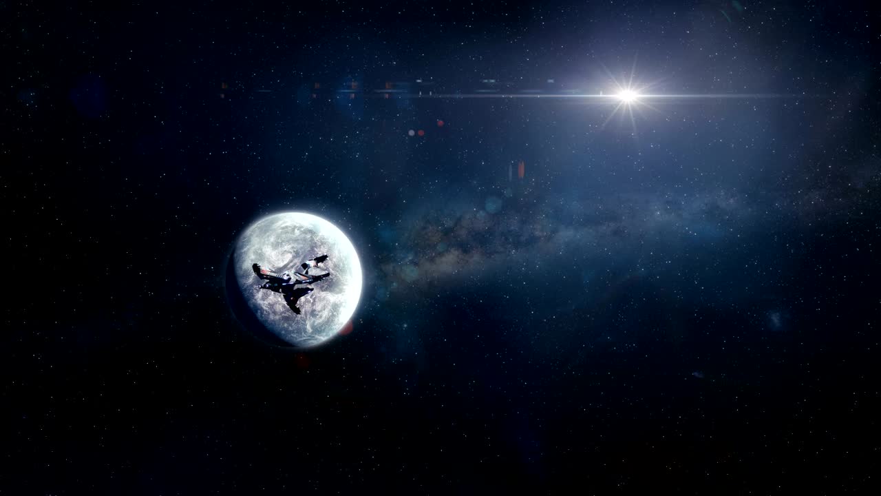 una nave espacial alienígena dejando el planeta.