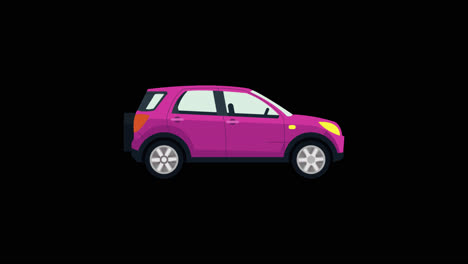 핑크 suv 일러스트레이션