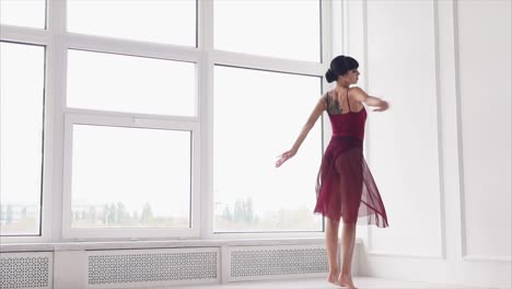 ballet dancer by the window