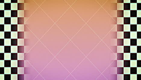 Grid-lines-moving-over-pink-background-against-checkerboard-pattern