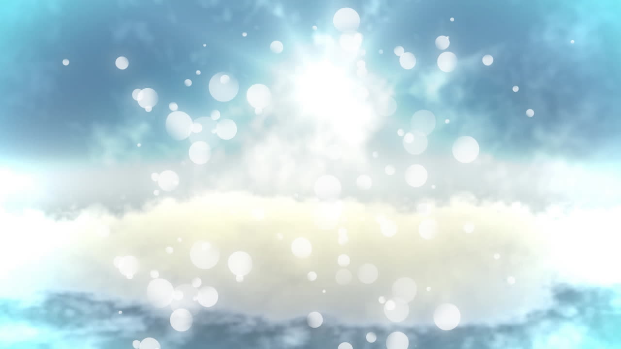 밝은 하늘을 날아다니며