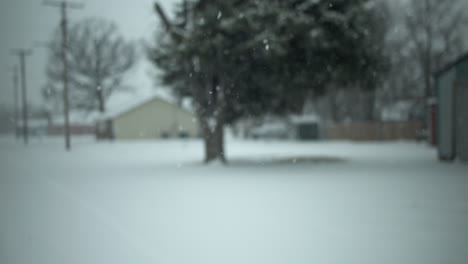 Los-Copos-De-Nieve-Caen-En-Cámara-Lenta-Cinematográfica-Sobre-El-Suelo-Y-Los-árboles-Durante-La-Tormenta-De-Nieve-Invernal