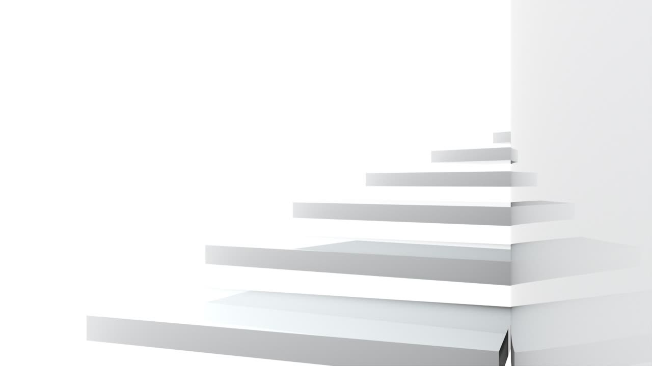 subir la escalera de espiral cerca de la pared brillante, renderización 3d. el fondo abstracto generado por la computadora