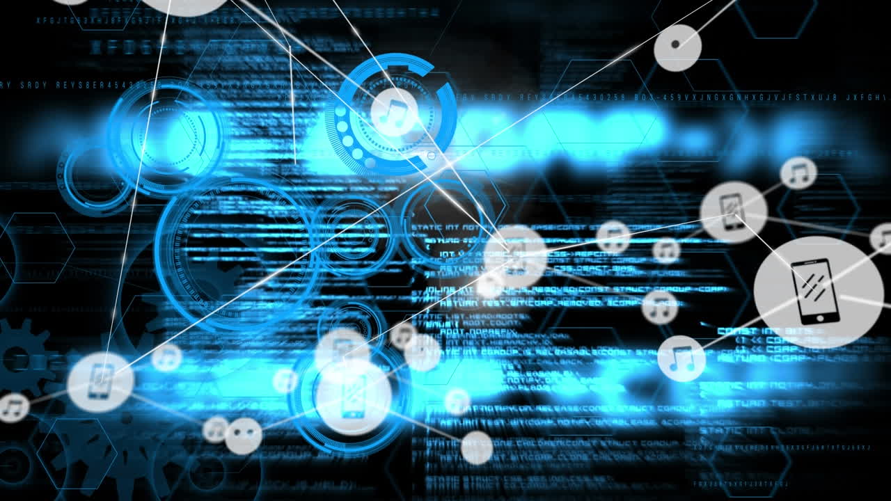 animación de la red de conexiones a través del procesamiento de datos