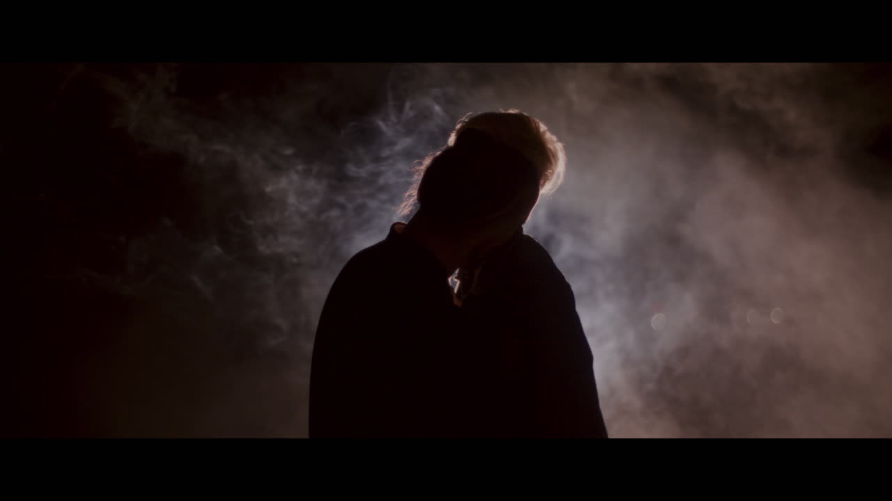 Couple Embrace in the Night