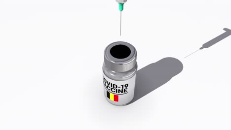 inyección de vacuna contra el covid-19 en bélgica