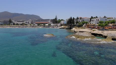 The-touristic-city-Hersonissos-on-Crete.-Aerial-shot