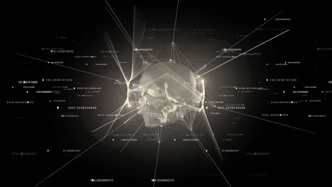 abstract skull background 4k