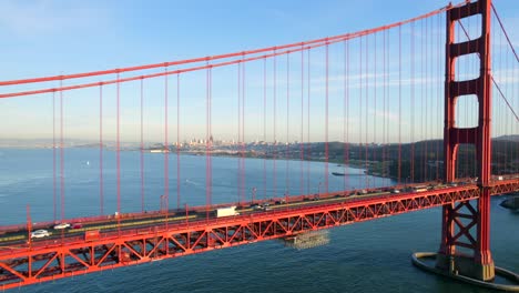 4k aerial of the golden gate bridge in san francisco, california, usa