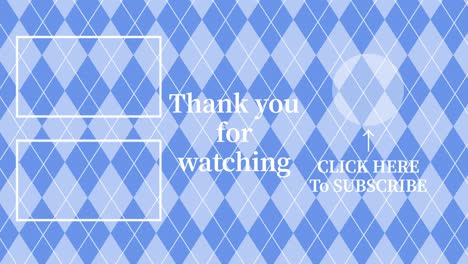 argyle pattern end card ending screen motion graphics