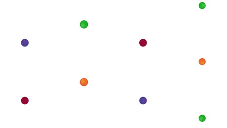 colores fijados en puntos de animación de patrón