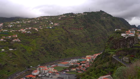 panoramic view of a mountainous town in madeira, portugal