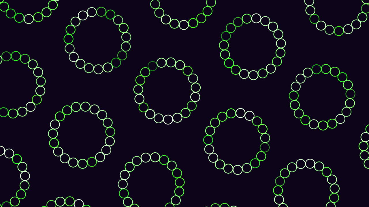 círculos de líneas azules y blancas sobre fondo negro