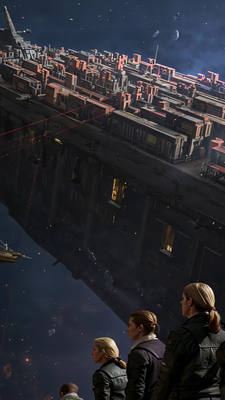 Vertical video: Cam panning crew in uniform with red bandana at rail monitoring station, copy space